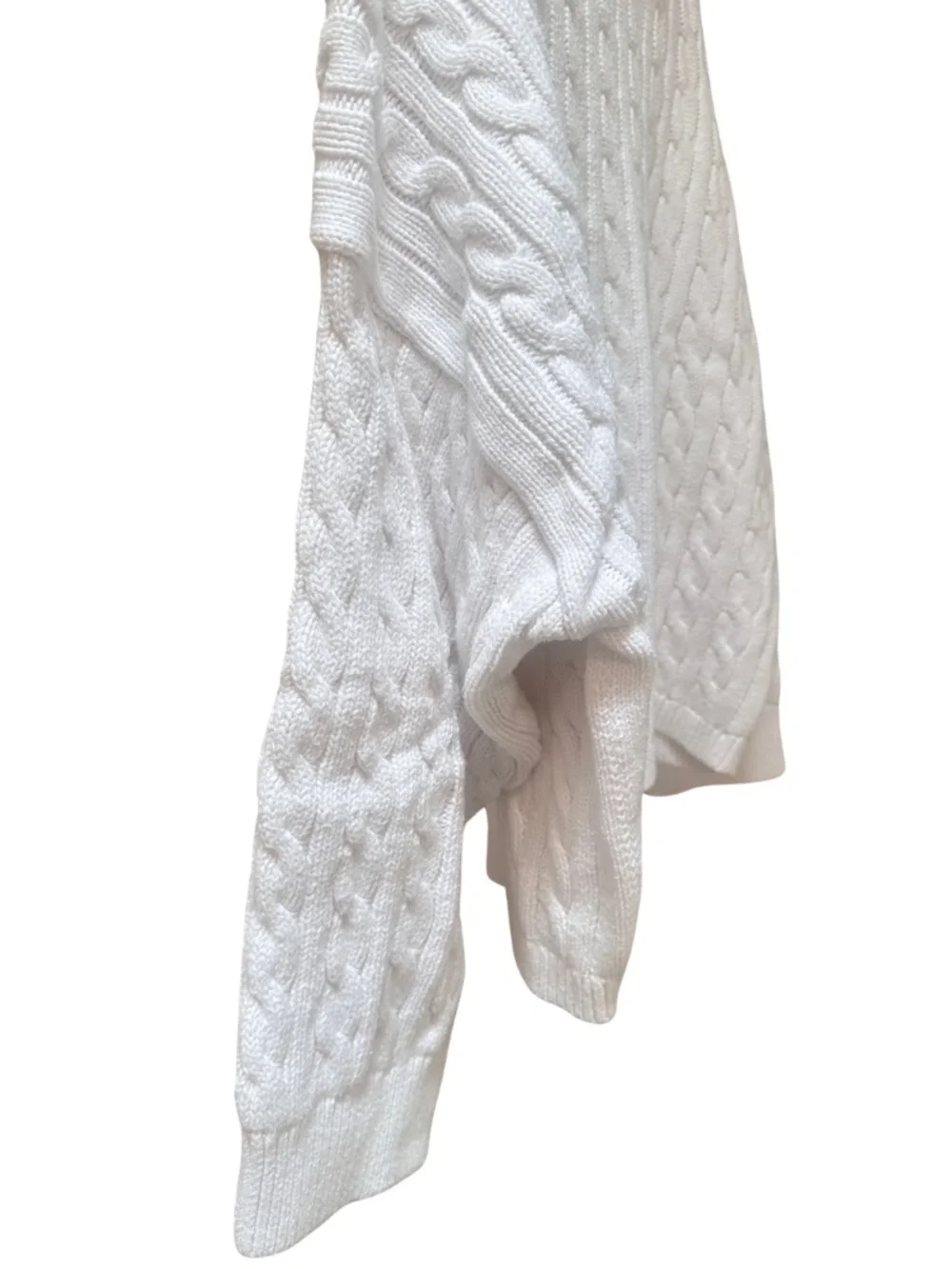 J. Crew White Cable Knit Sweater - Women's 2X